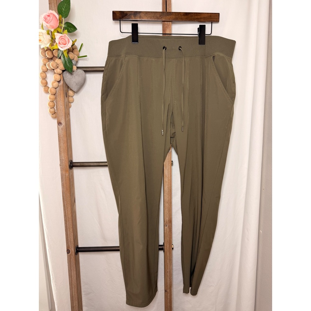 Utopia by Hue Womens XL Olive Green Drawstring Jogger Pants Stretch Activewear - Picture 1 of 8